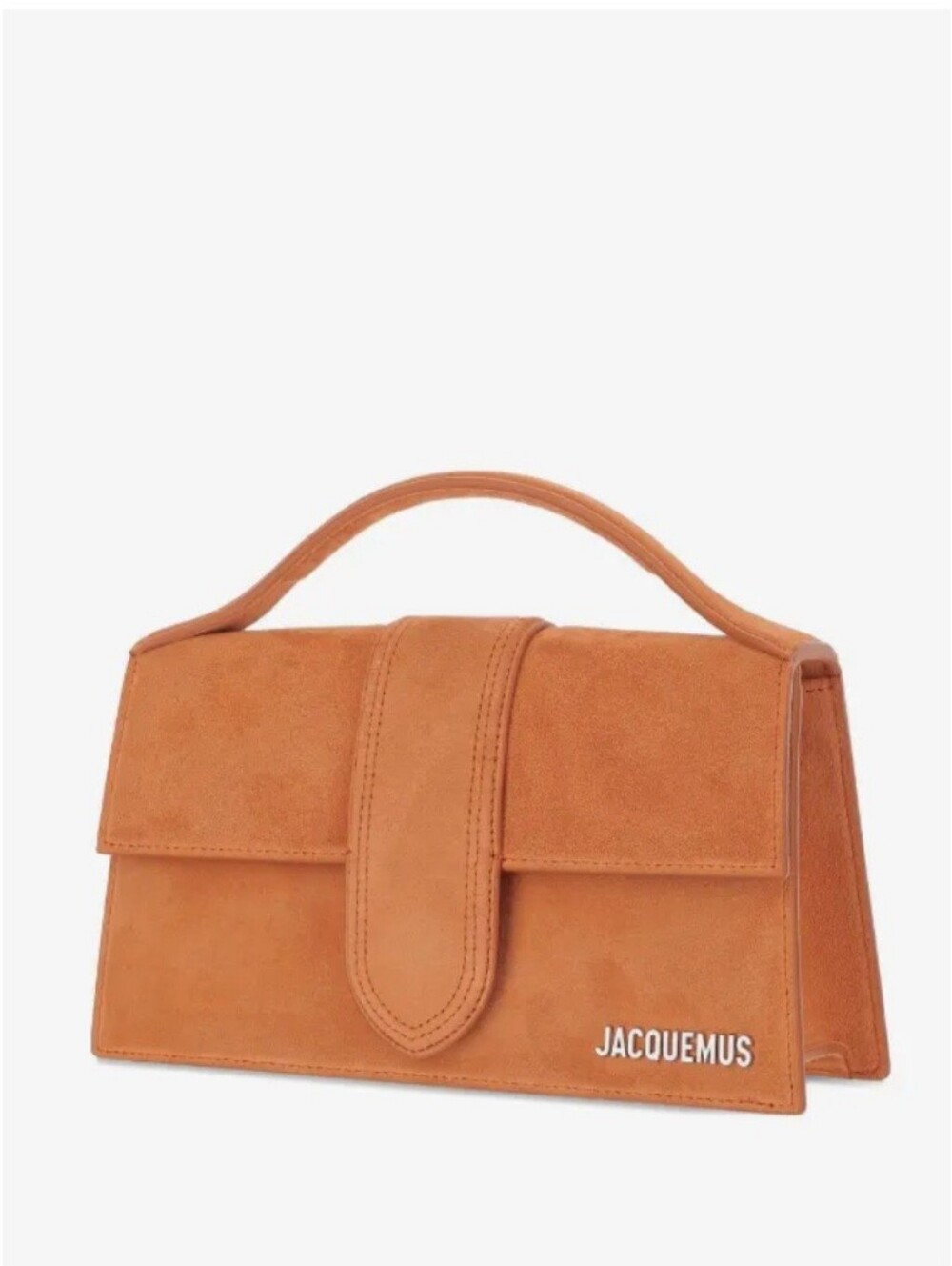 Jacquemus Orange Suede Top Handle Bag